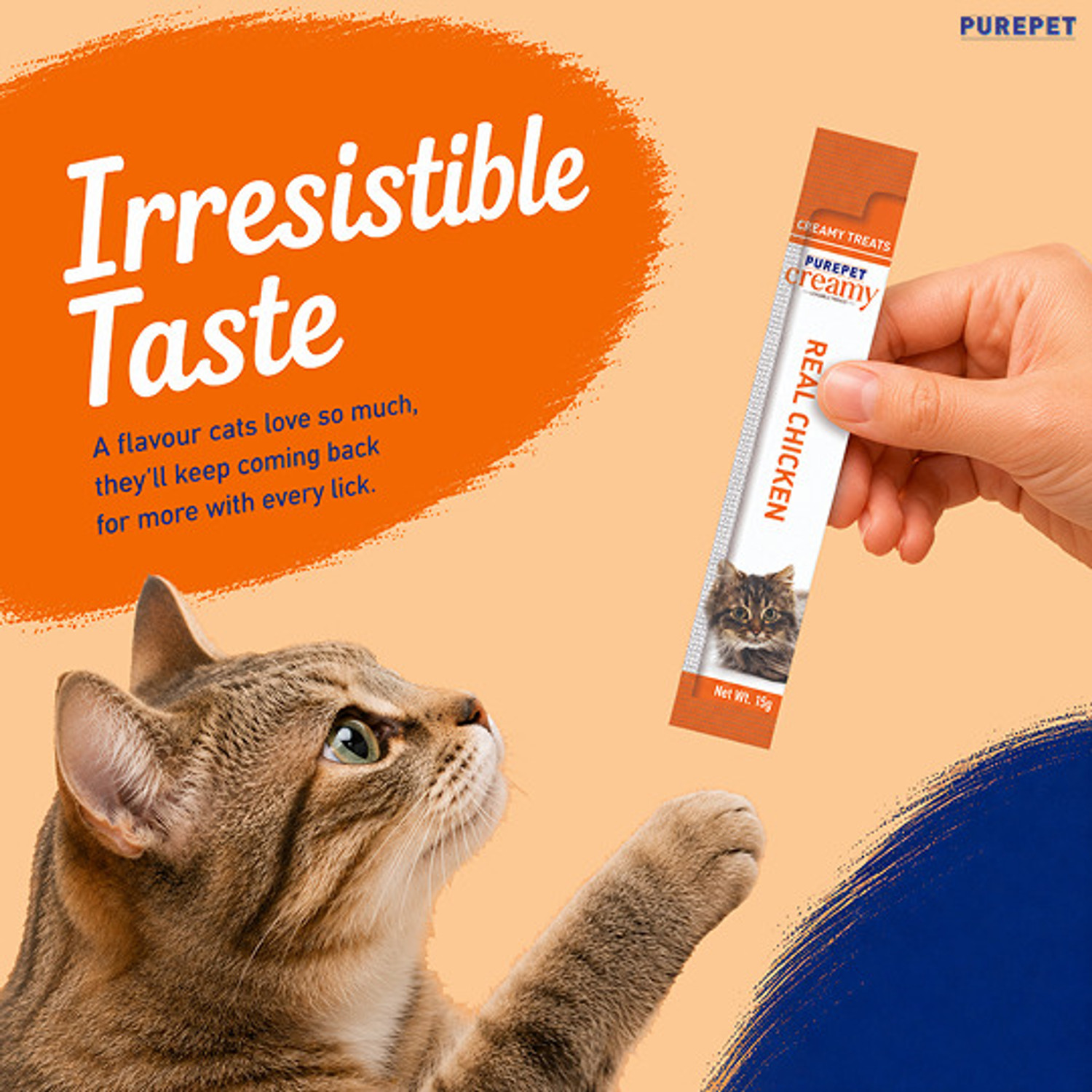 Image of Purepet Creamy Lickable Treat Chicken Cat Treat