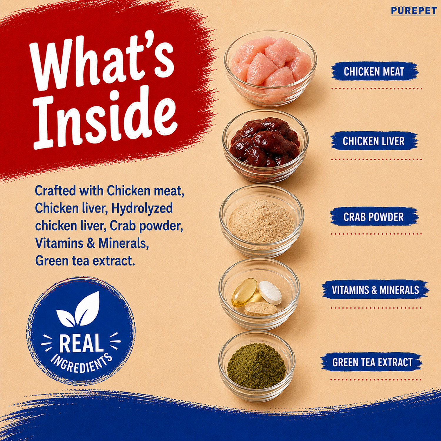 Image of Purepet Creamy Lickable Treat Crab and Chicken Cat Treat