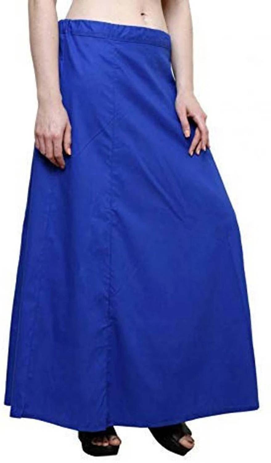ABNExports Blue Readymade Sari Inner Wear/Inskirt Cotton Blend Petticoat