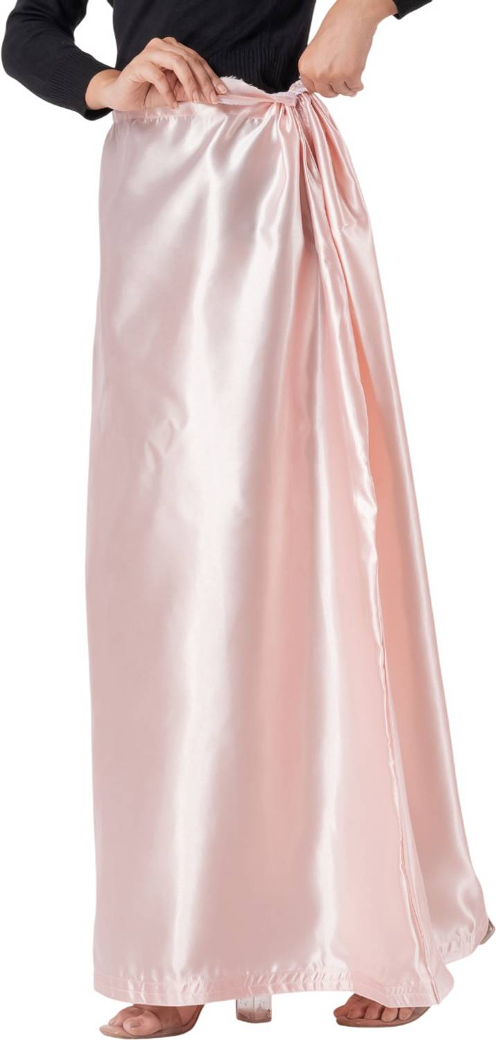 AANGI SATIN-PETTICOAT-BABY PINK-XL Pure Satin Petticoat