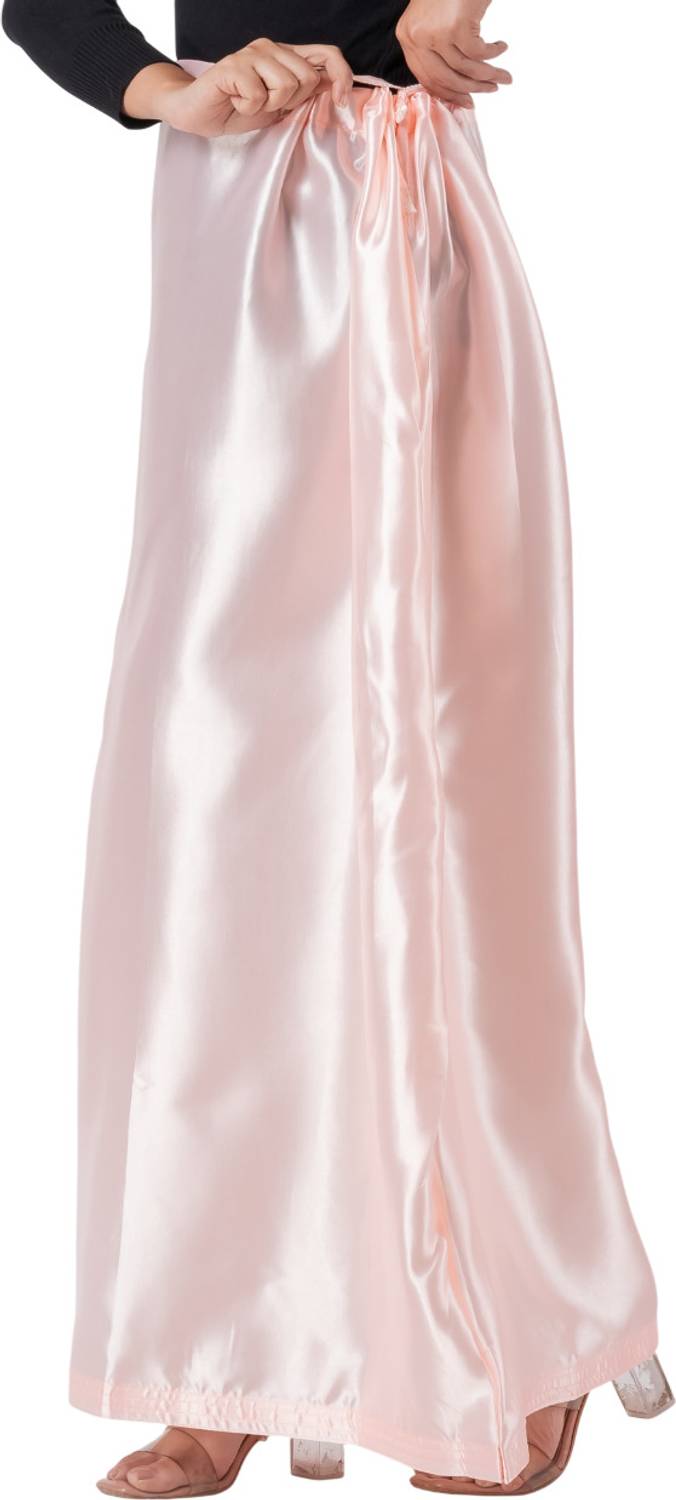 AANGI SATIN-PETTICOAT-PEACH-XL Pure Satin Petticoat