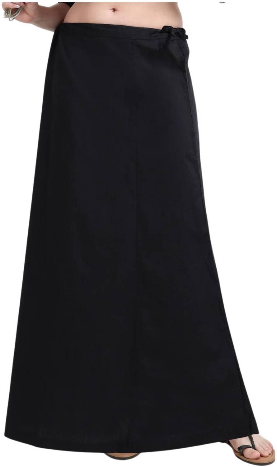 Belizzi Paridhan Black Women Stand Patti Pettcoat Pure Cotton Petticoat