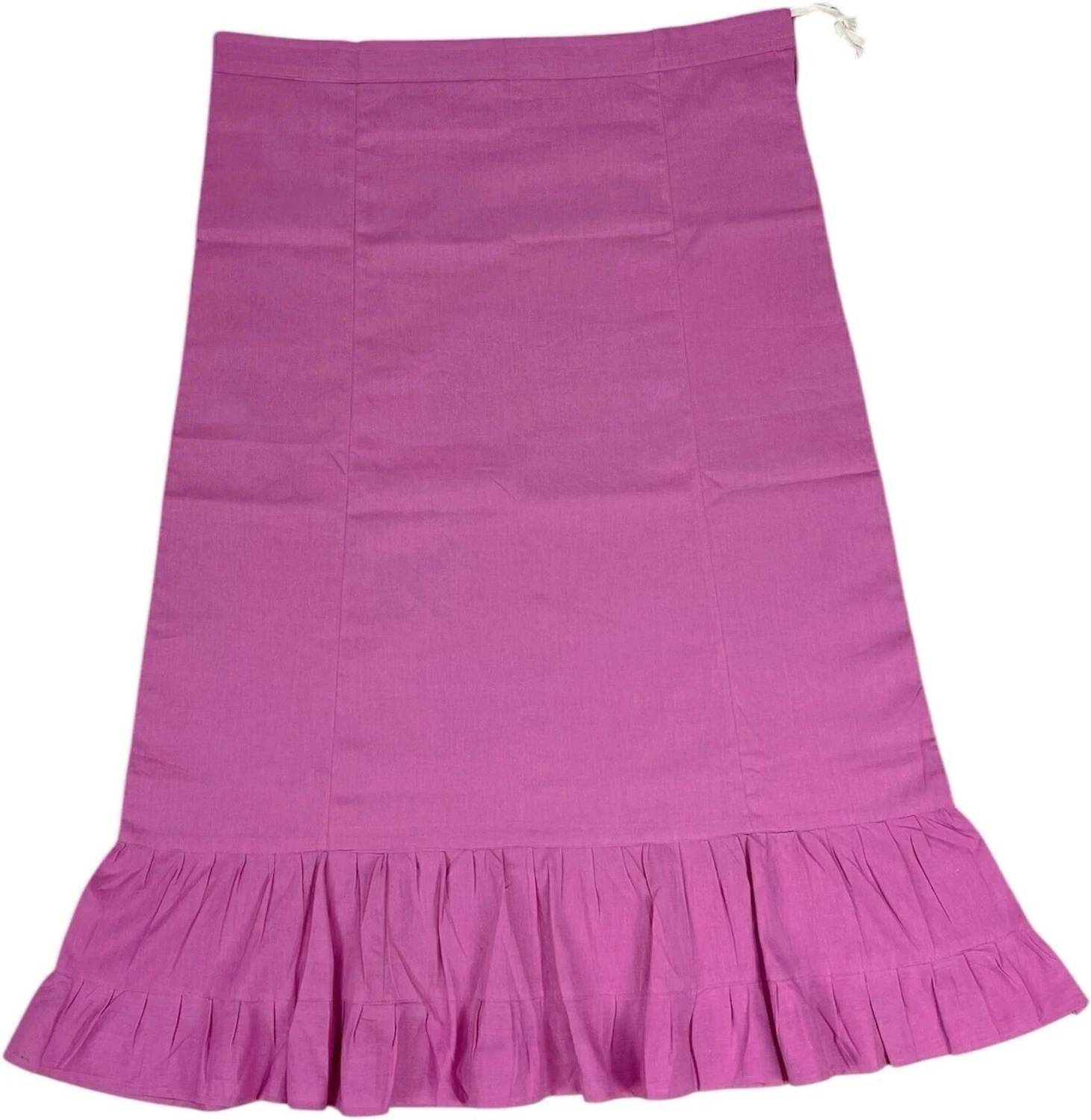 Belizs Tulip Pink Cotton Saree Shapewear Petticoat Free Size Pure Cotton Petticoat
