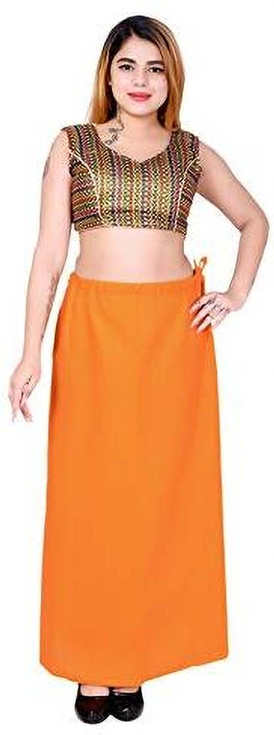 SHIVAWORLD Women's Pure Cotton Readymade Inskirt Saree Petticoats Cotton Blend Petticoat