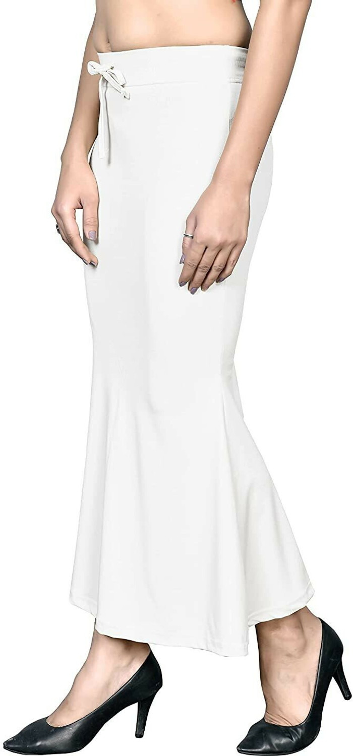 Image of keshav piya fab Lycra Blend Petticoat White (L) Lycra Blend Petticoat