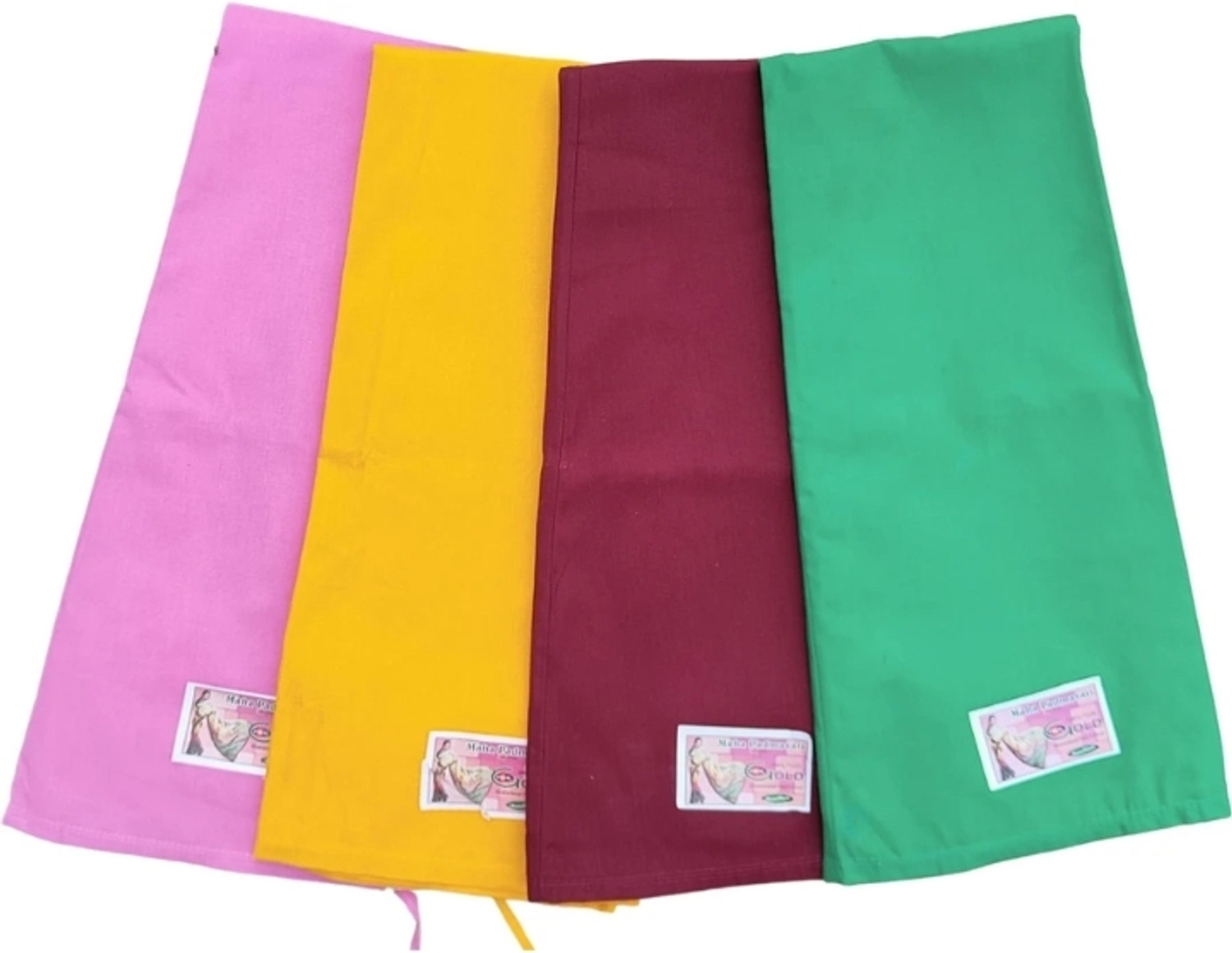 Image of ChetnaCreation 4 Premium Saree Petticoat for Women - Baby Pink, Yellow, Maroon, Rama Green Cotton Blend Petticoat