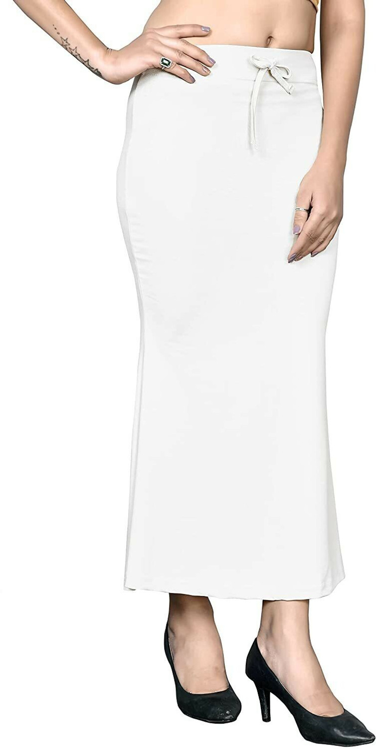 Image of keshav piya fab Lycra Blend Petticoat White (L) Lycra Blend Petticoat