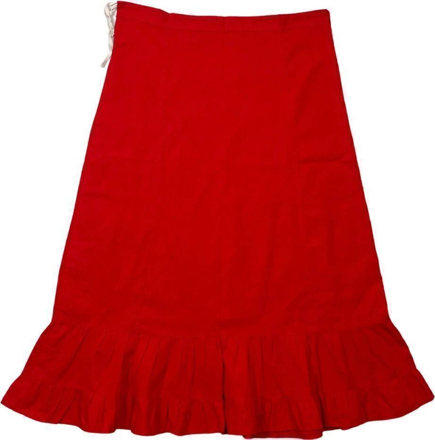 Belizs Red Cotton Cotton Saree Shapewear Petticoat Free Size Pure Cotton Petticoat