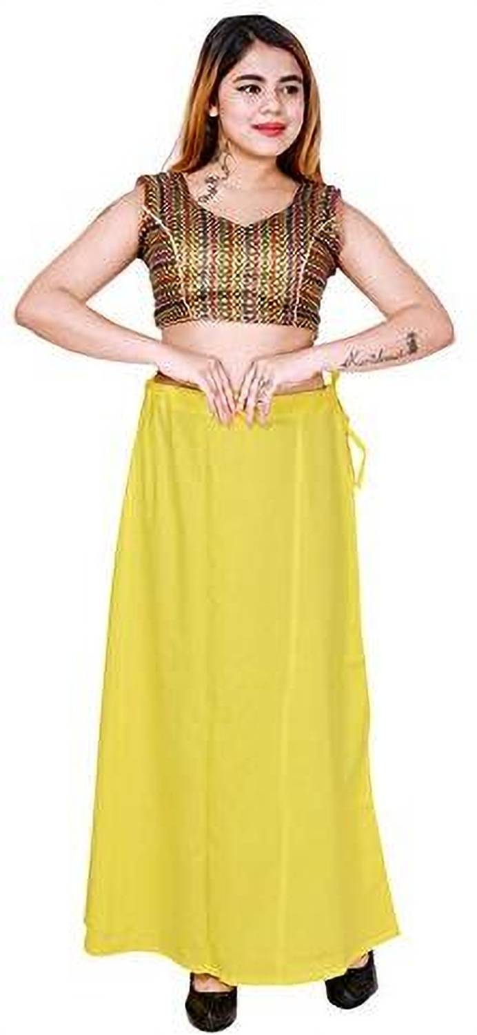 ABNF Women Yellow Cotton Petticoat For Ladies Bottom Wear Petticoat Pure Cotton Petticoat