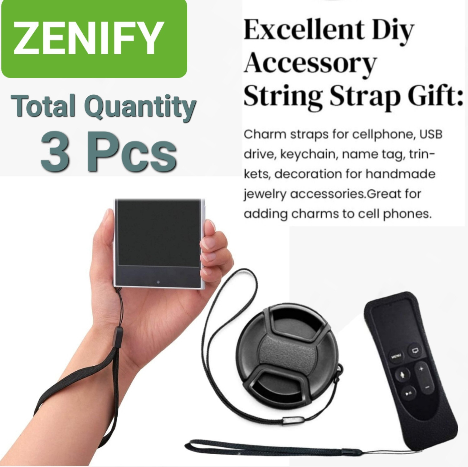 Image of ZENIFY Strap Lanyard for cell phone Cover case key ring Pen drive Phone Charm