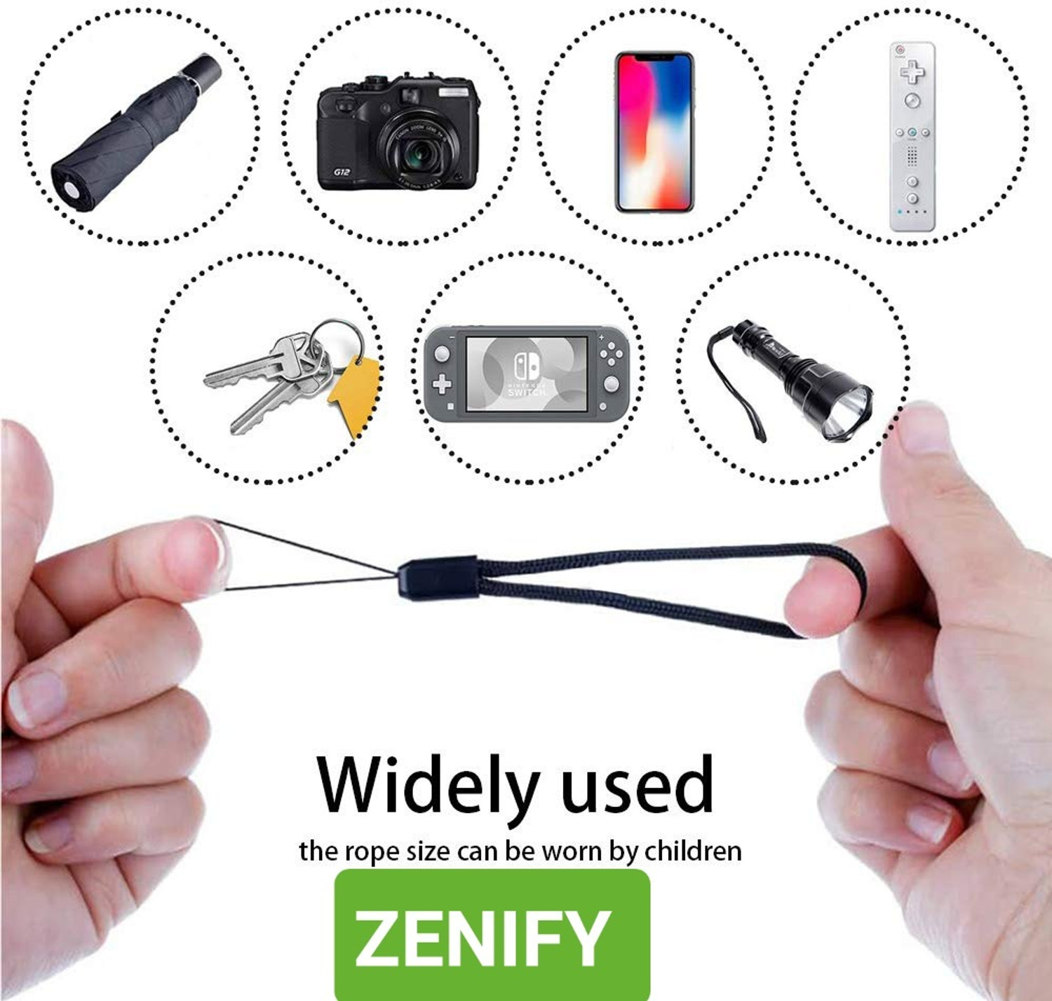 Image of ZENIFY Strap Lanyard for cell phone Cover case key ring Pen drive Phone Charm
