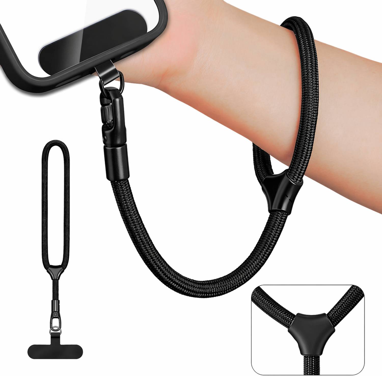 AccuPrints 360 ° Phone Wrist Strap, Universal Adjustable Hand Wrist Strap Lanyard Phone Charm
