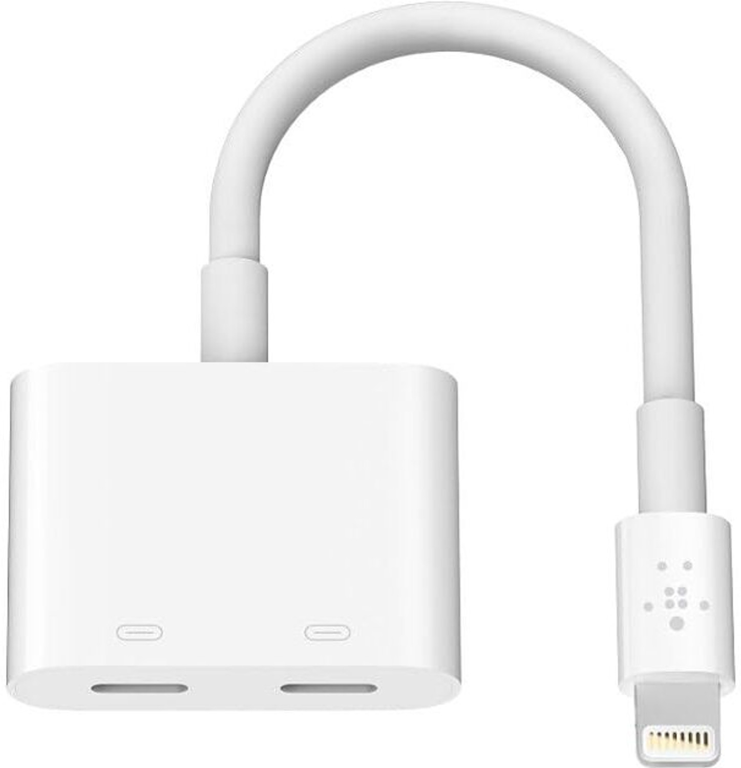 Image of Carecase White Belkin Apple Certified Lightning Audio + Charge Adapter Phone Converter
