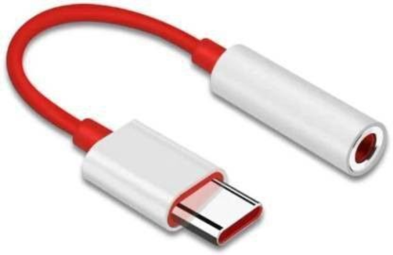 Image of Miraaz Red Type-C to 3.5mm JACK Audio Adapter for One-Pl-us 7 /7 Pro / 1+6 /1+6T Phone Converter Phone Converter