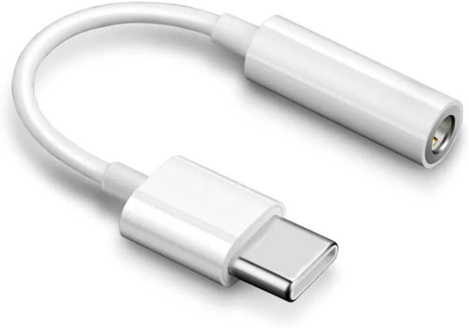 ELECOVER White AUX Cable 0.1 m Type C to 3.5 mm Jack Audio Adapter/Connector/Converter Adapter Phone Converter