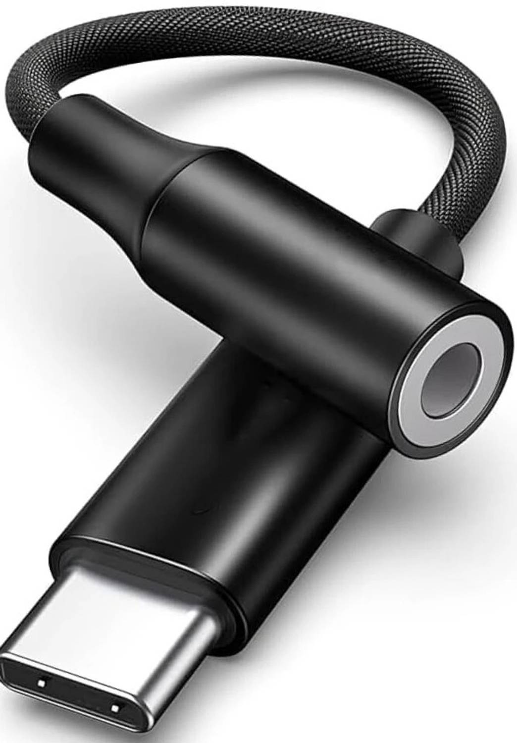 HOMEMO Black Type C to 3.5 mm Jack Adapter DAC Mobile Compatible Headphone Stereo Audio Aux Phone Converter