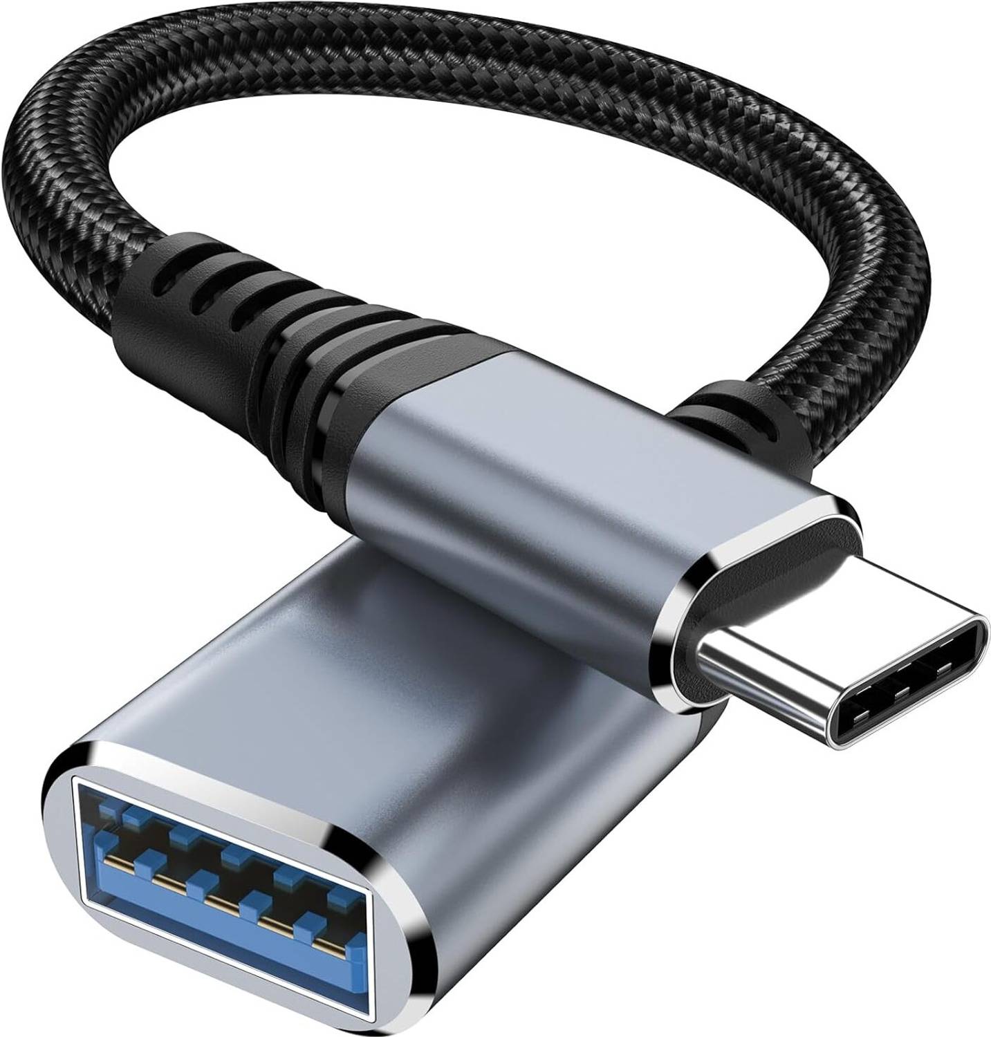 ZENIFY Black Type C Female to USB A Male Connector Adapter Compatible for All Type-C Devices Phone Converter