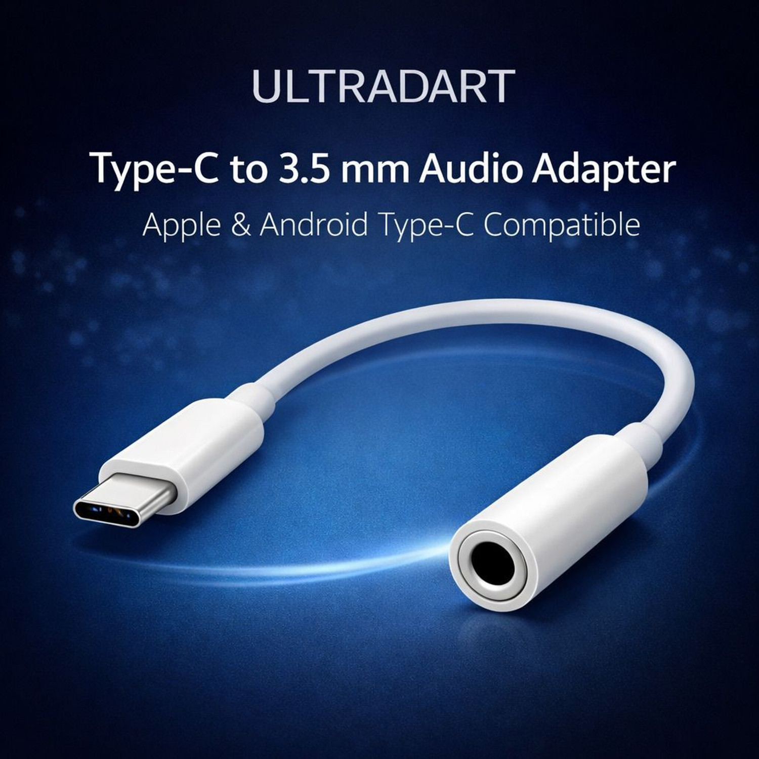 Image of ULTRADART White Type-C to 3.5 mm Jack Converter Phone Converter