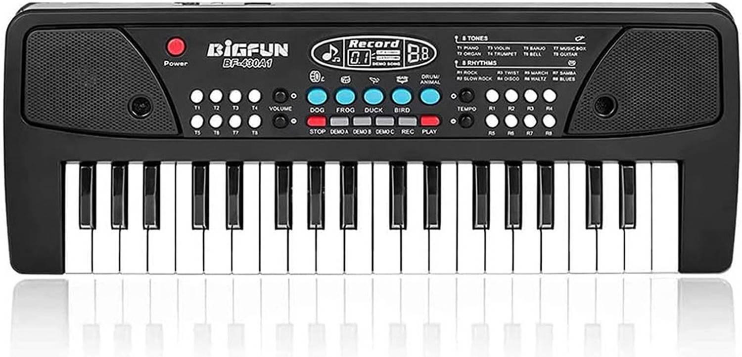 Image of ToysCharm Professional 37-Key Kids Piano Toy with Microphone, Tones & Record Function