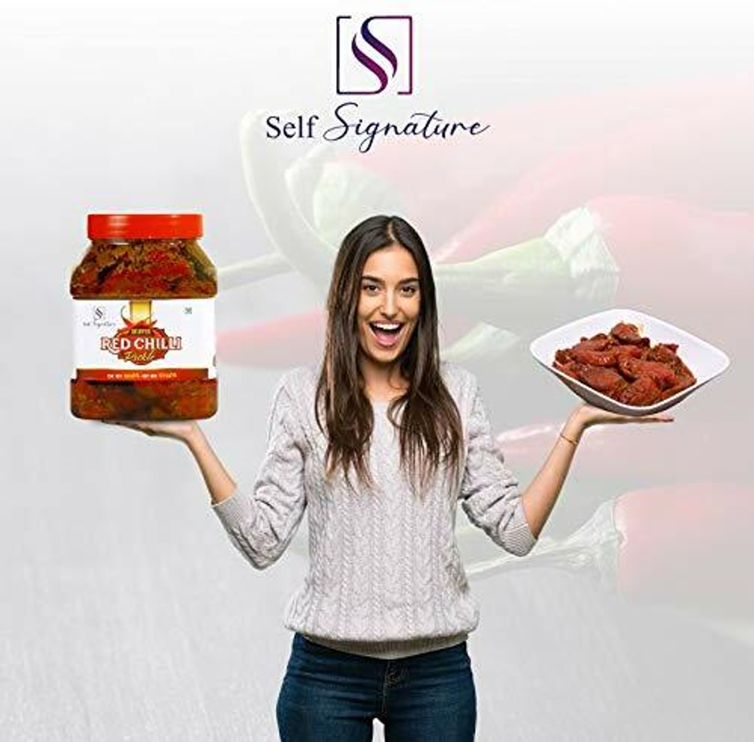 Image of self signature mirchi achar Red Chilli Pickle