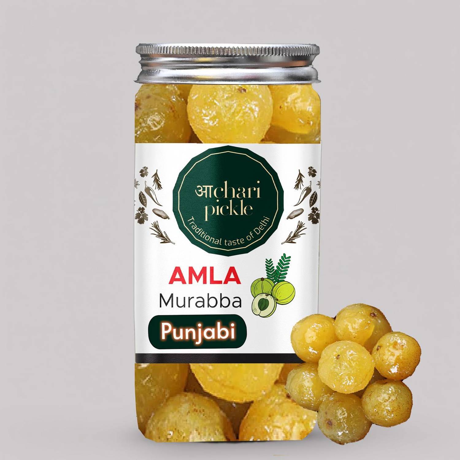 ACHARI PICKLES Punjabi Amla Murabba Home Made Ma ke Hath se Bnaya Hua Amla Murabba (400GM) Amla Murabba