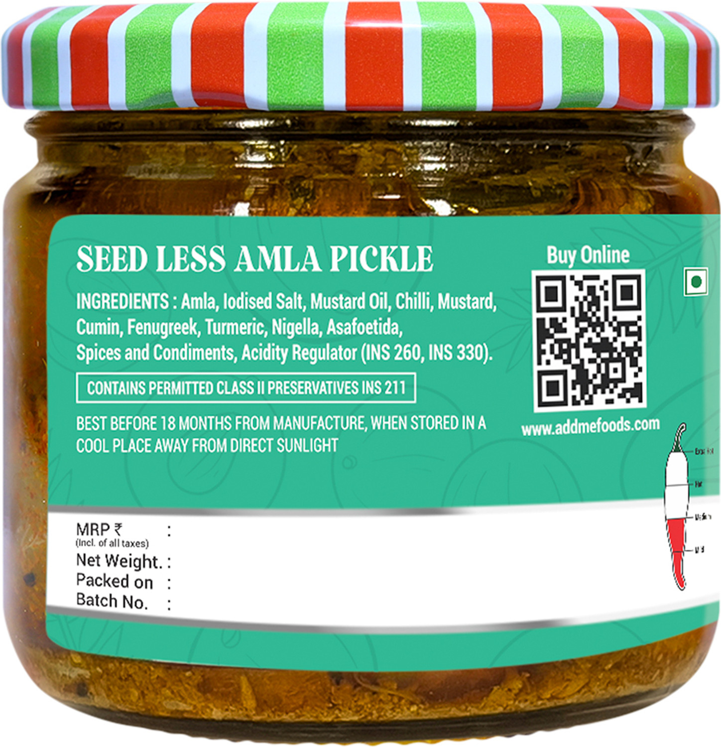 Image of Add me Seed Less Amla Pickle in Mustard Oil 300gm | Handmade awle ka achar Glass Jar Amla Pickle
