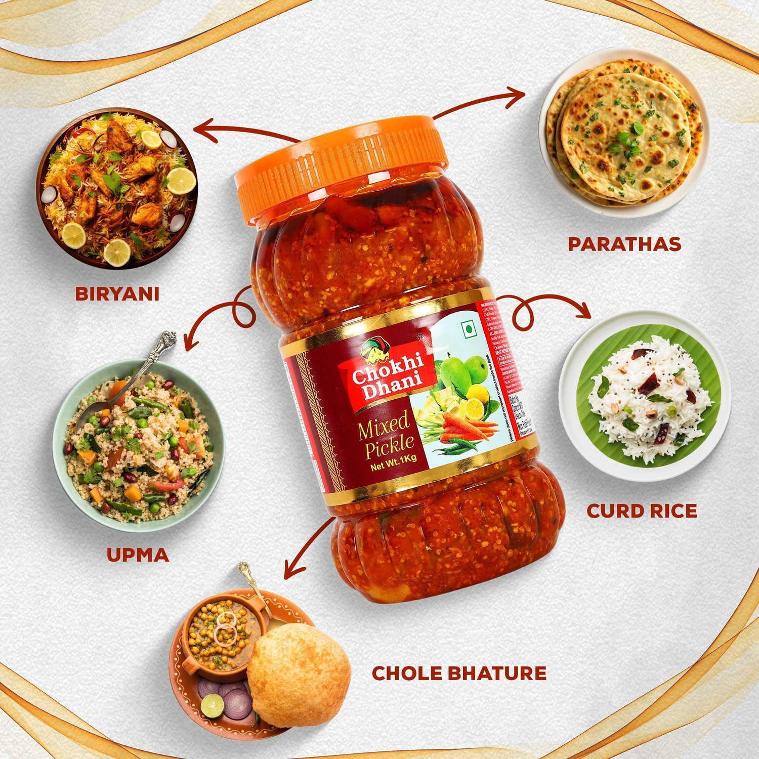 Image of Chokhi Dhani Foods Mix Achar Mango, Carrot, Lemon, Green Chilli Mixed Pickle