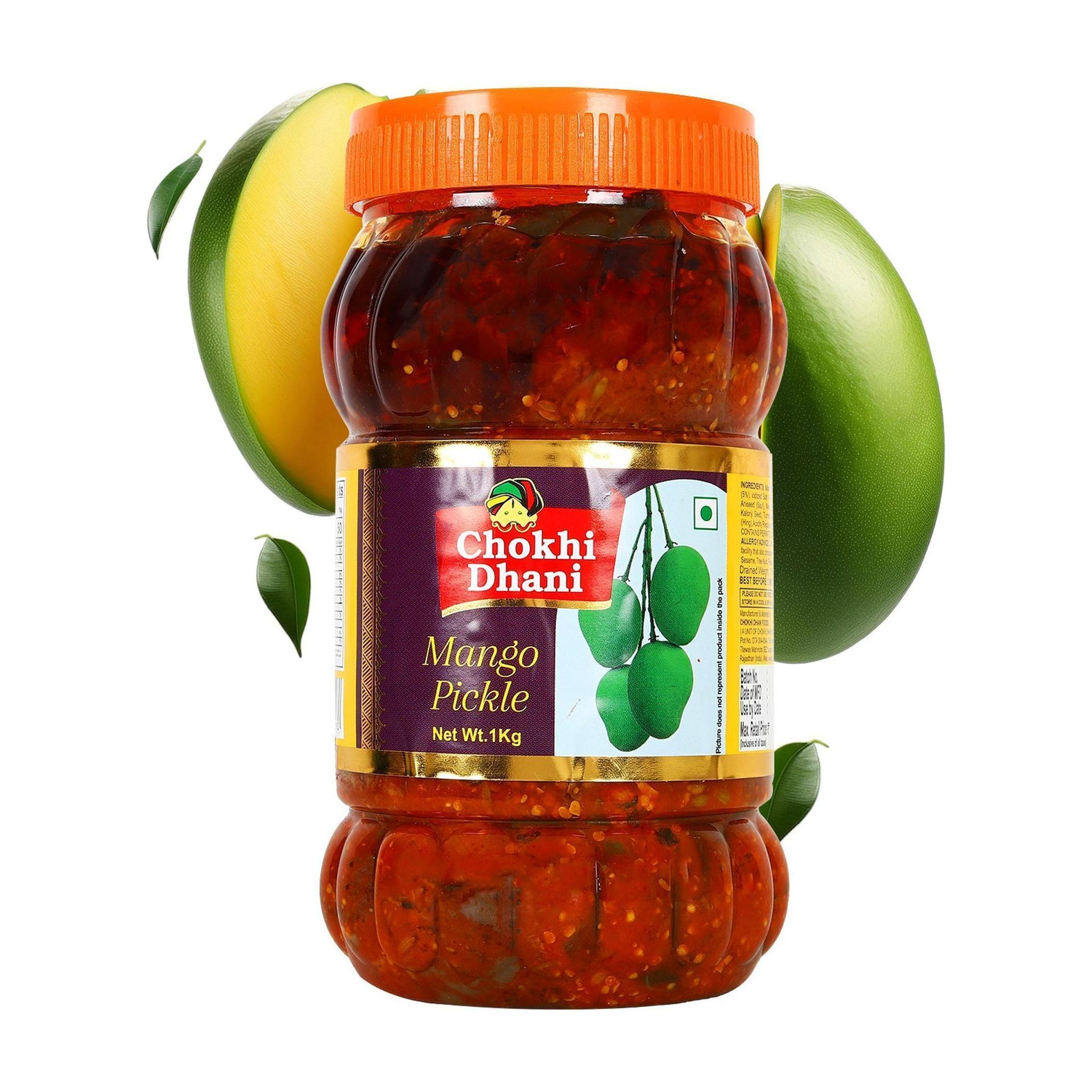 Image of Chokhi Dhani Foods Mango Pickle Spicy & Tasty (Pack of 1, 1 kg) Mango Pickle