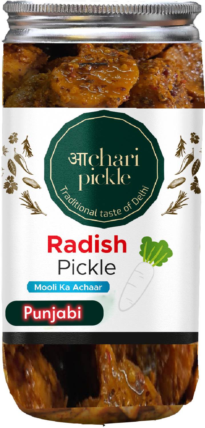 ACHARI PICKLES Punjabi Radish Pickle(400gm)-North Indian -Mooli Ka Achar/ Radish Pickle