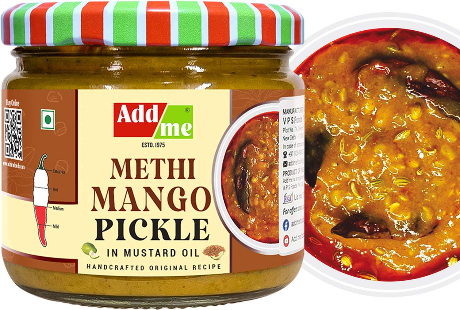 Add me Homemade Methi Mango Pickle in mustard Oil 300gm | Gujarati Aam ka achar Pickles Mango Pickle
