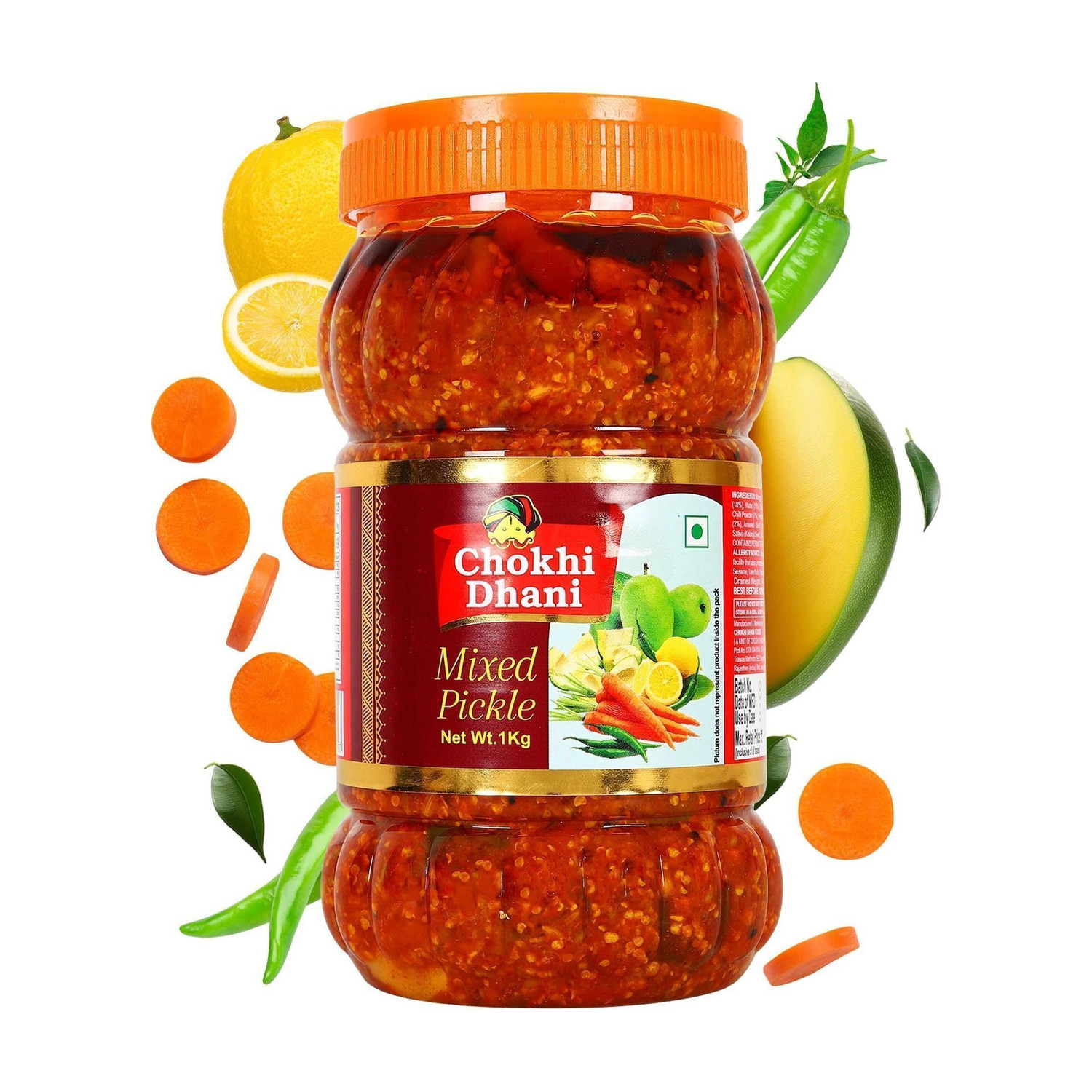 Image of Chokhi Dhani Mix Achar Mango, Carrot, Lemon, Green Chilli Mixed Pickle