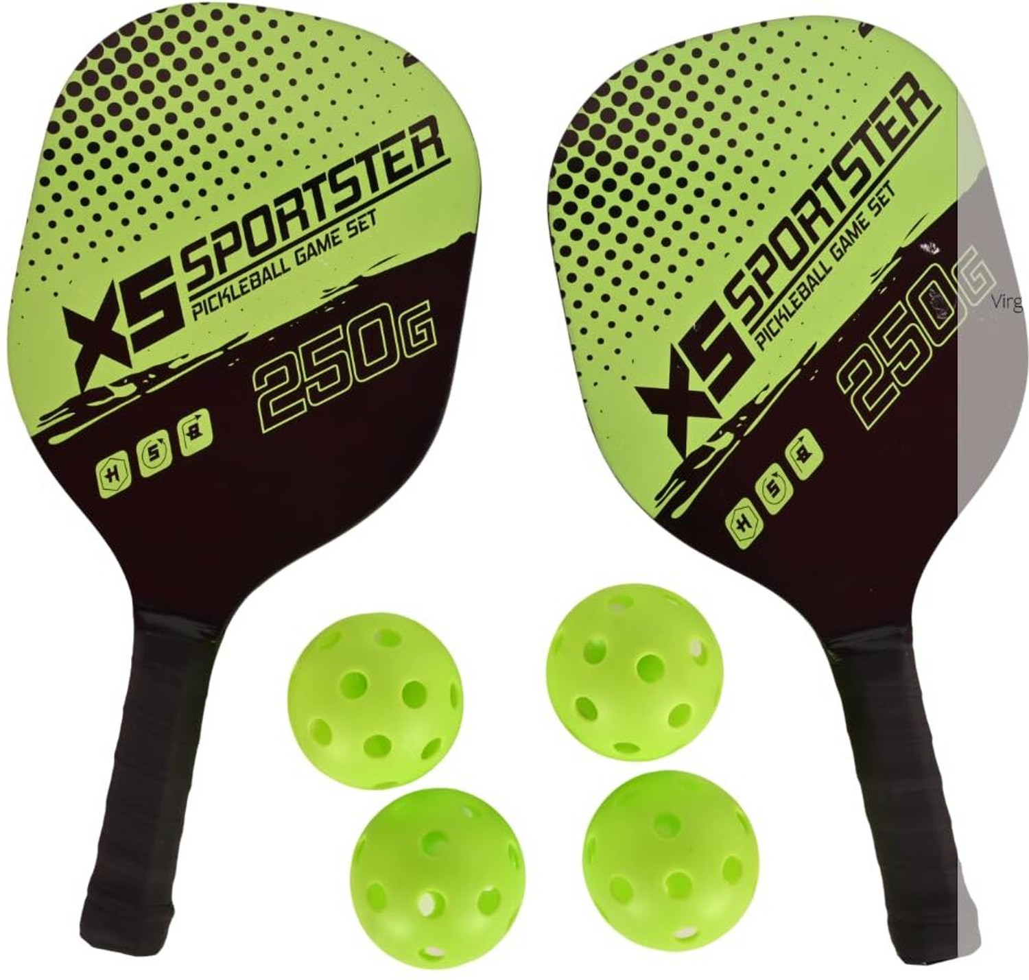 Image of MOVEX Morex Pickleball Racket Set [ 2 Rackets + 4 Balls ] | Wooden Pickle Ball Racket Pickleball Paddle