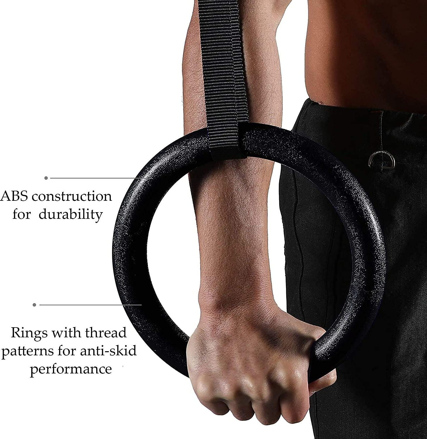 Image of Fitness Scout Gymnastic Rings with Heavy Duty Adjustable Straps for Gym, Home, Cross fit Pilates Ring (Multicolor)