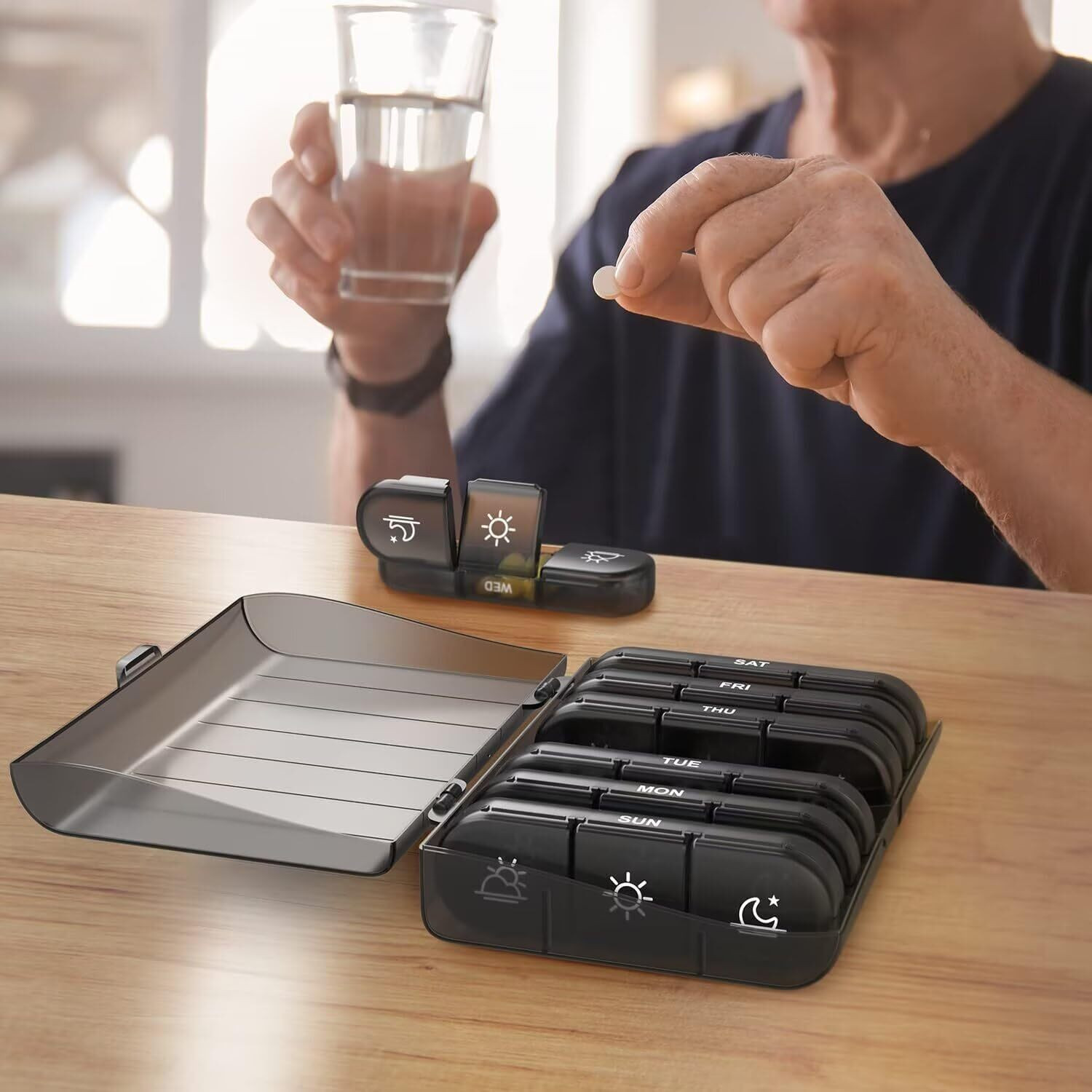 Image of WIZMATE 7 Days Weekly pill organizer Pill Box