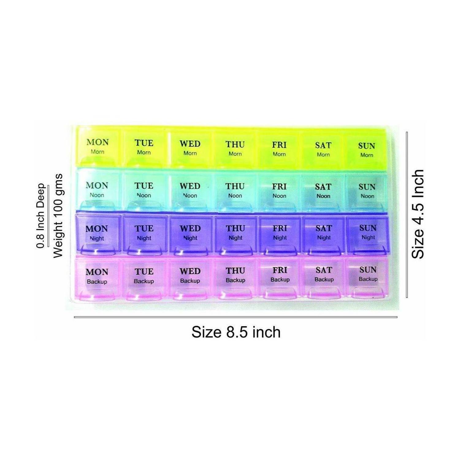 Bharti Enterprise 7 days 28 Squares Weekly 7 Days Tablet Pill Box Holder Medicine Storage Organizer Container Case Pill Box Pill Box