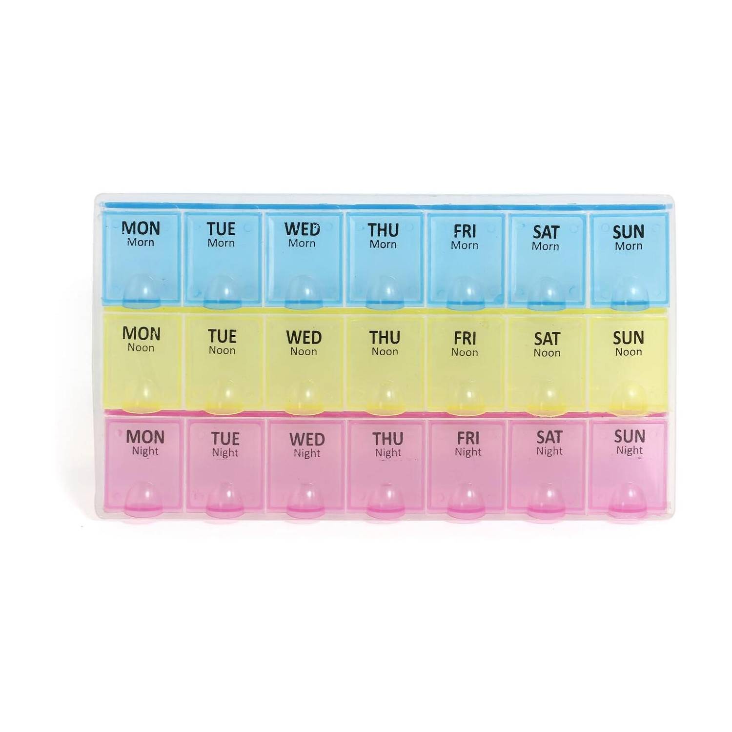 bright arts 21 Compartment Weekly Pill Organizer Medicine Storage Timer Case Three Days Pill Box