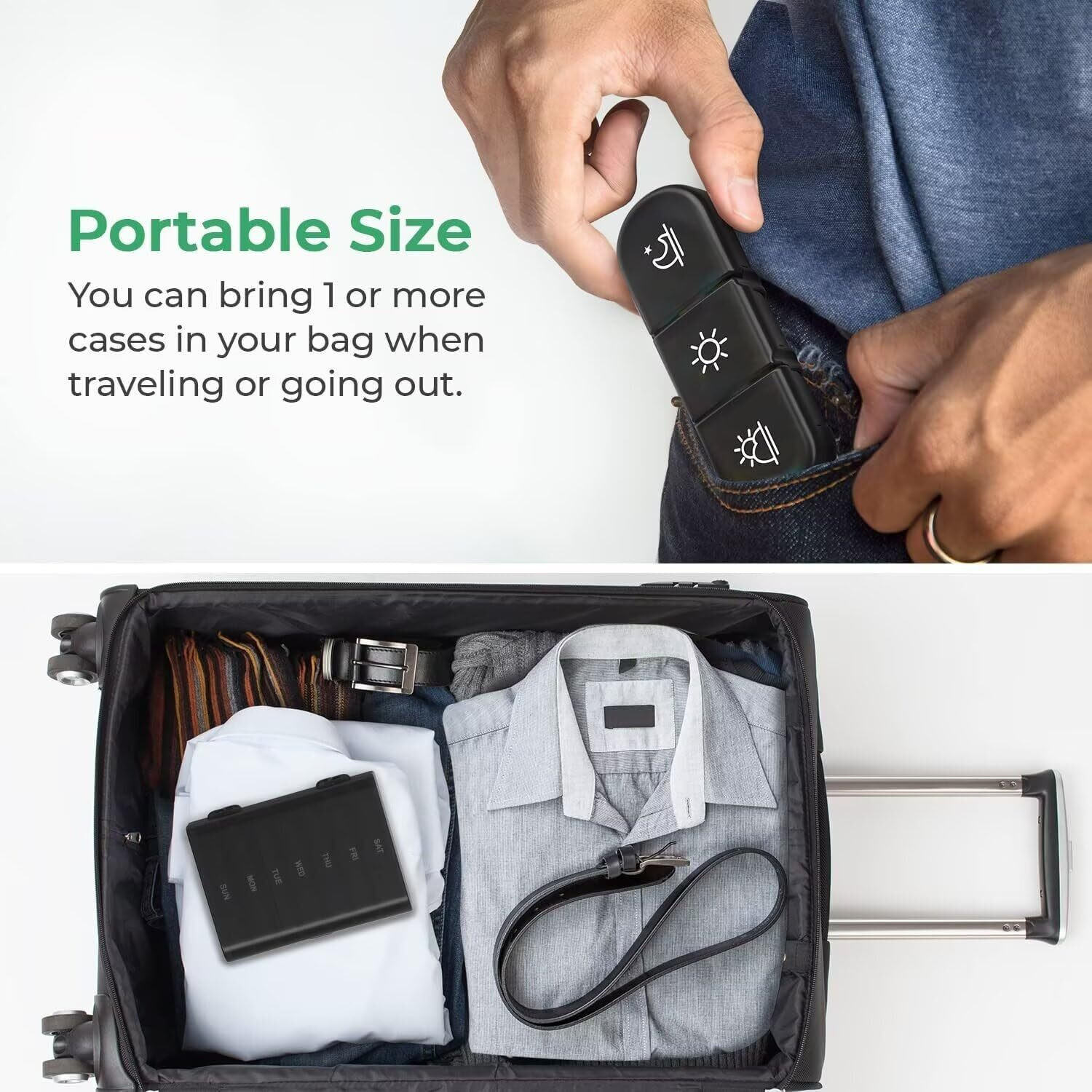 Image of WIZMATE 7 Days Weekly pill organizer Pill Box
