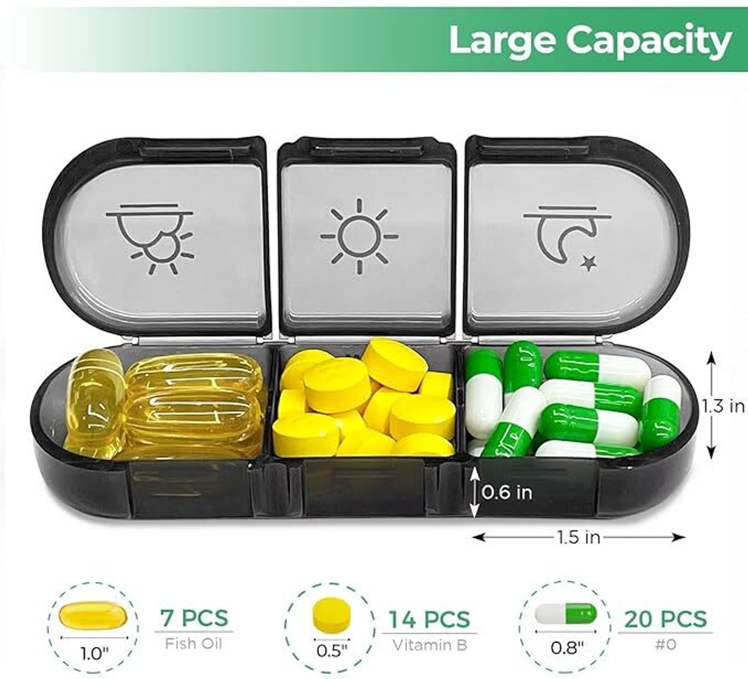 Image of WIZMATE 7 Days Weekly pill organizer Pill Box