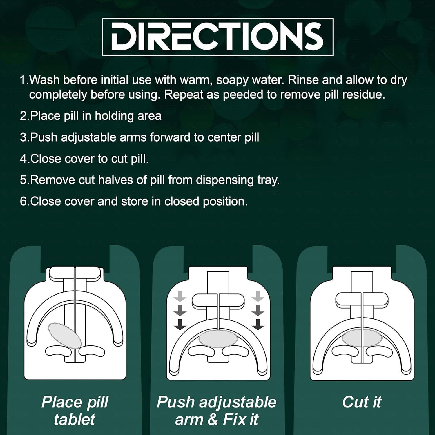 Image of OTICA Portable Pill Cutter For any size of medicine Manual tablet cutter Best Pill Cutter and Splitter Daily Usage, Safely Cut Pills and Vitamins Tablets Manual pill cutter