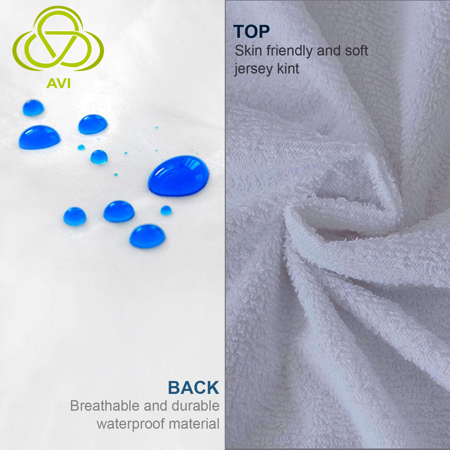 Image of AVI Plain Plain Filled Zipper Standard Size Pillow Protector