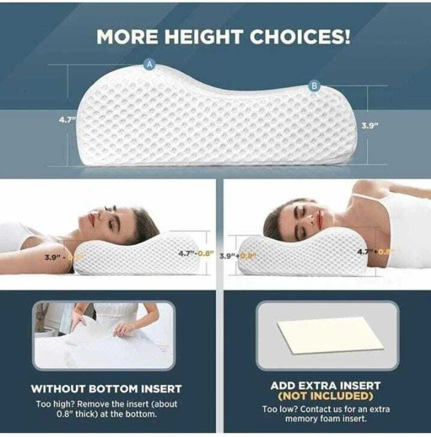Image of Faltomin Memory Foam Foam Filled Zipper Standard Size Pillow Protector