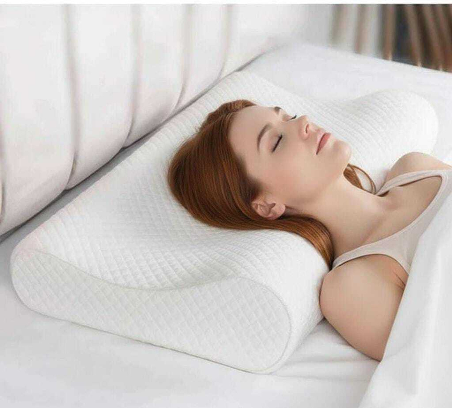 Image of Faltomin Memory Foam Foam Filled Zipper Standard Size Pillow Protector