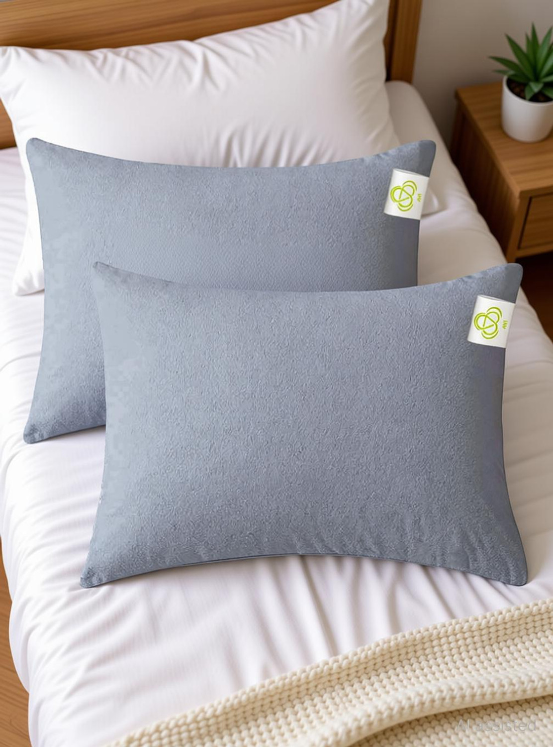 Image of AVI Plain Plain Filled Zipper Standard Size Pillow Protector