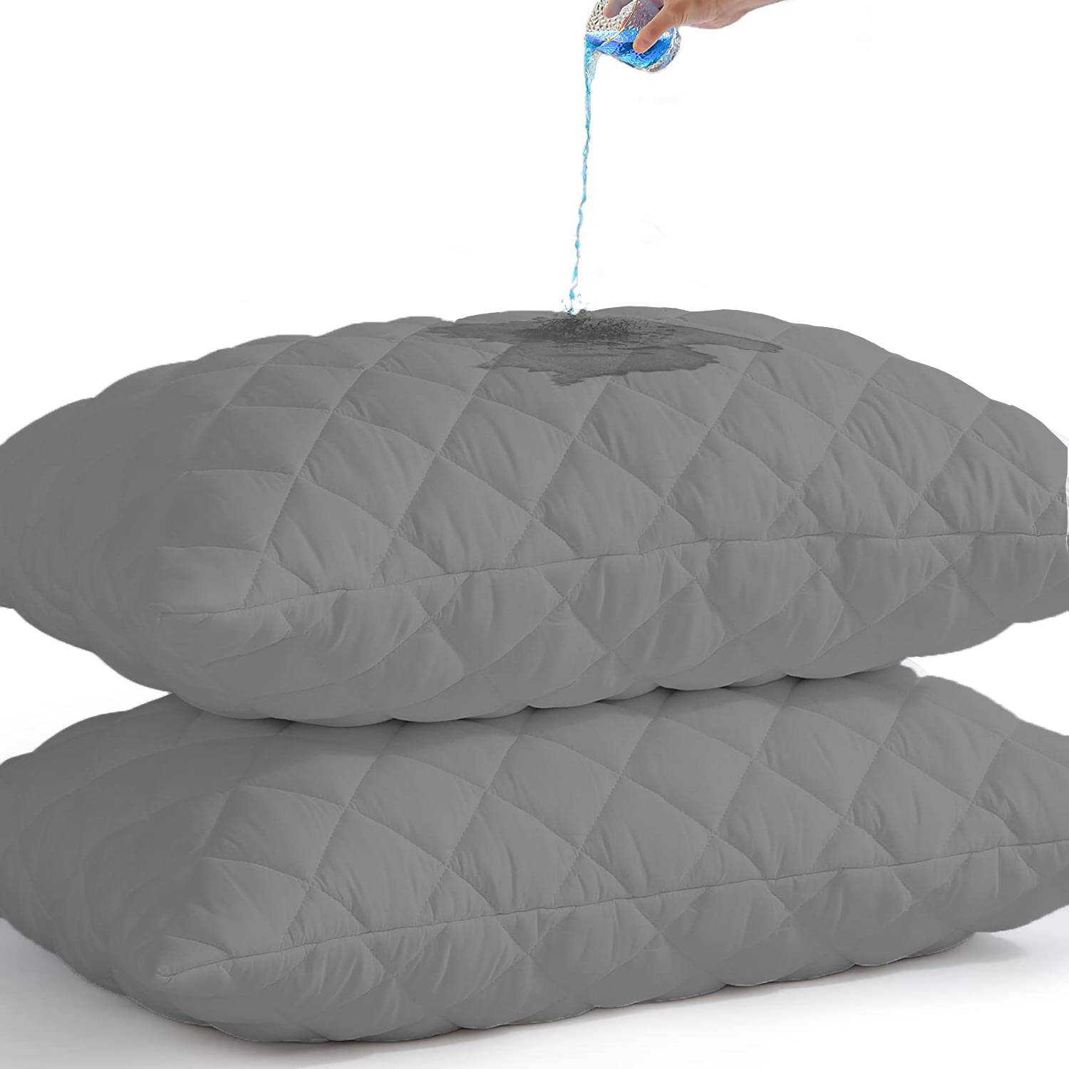 Cashmera Quilted Poly Fiber Filled Zipper Standard Size Pillow Protector Cashmera Quilted Pol