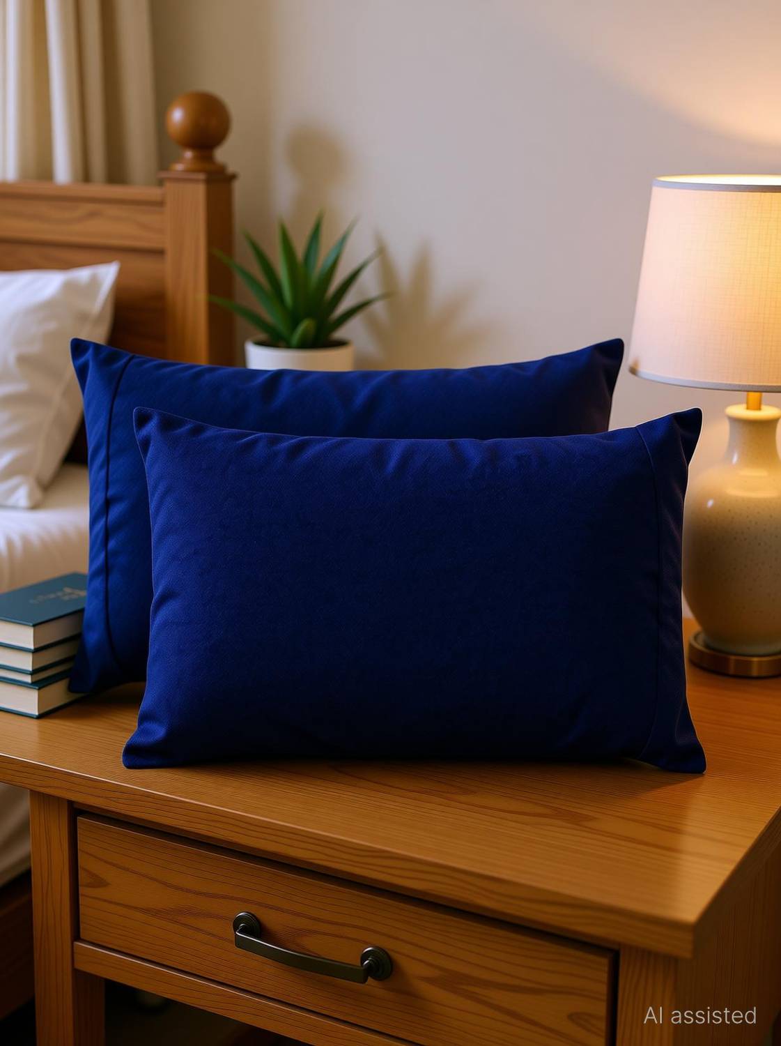 AMIGOS Plain Plain Filled Zipper Standard Size Pillow Protector