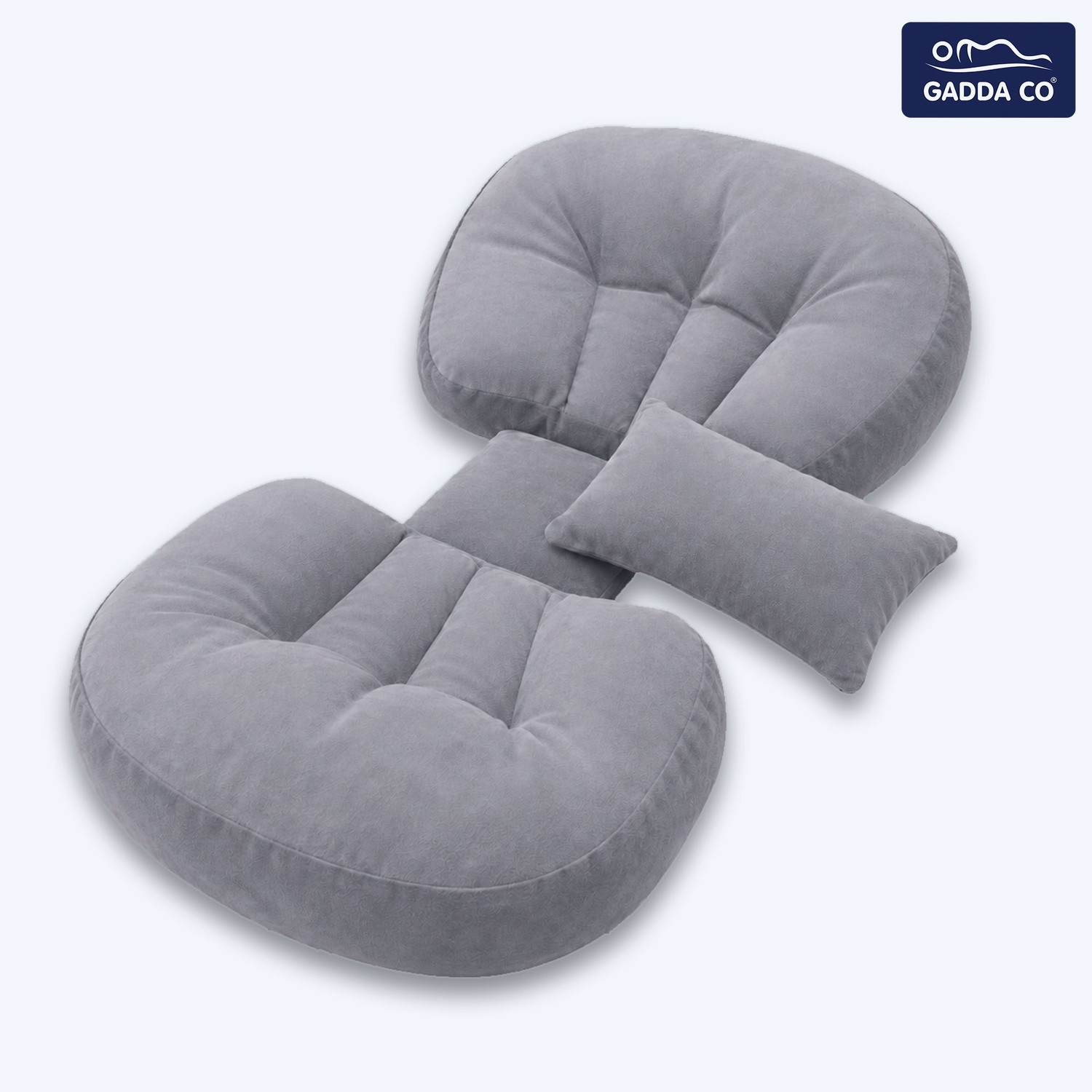Image of GADDA CO Microfibre Pregnancy Pillow Pack of 1 Solid Ult
