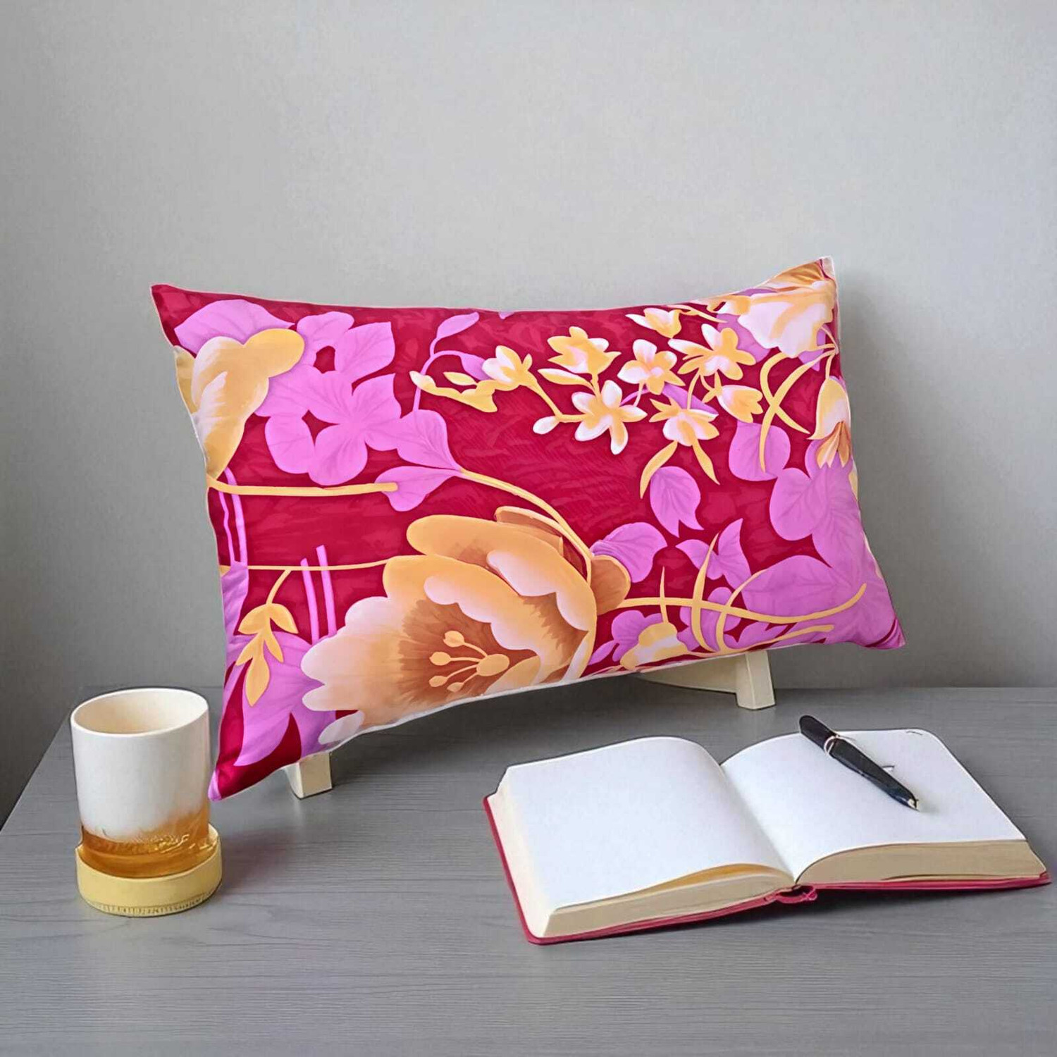 Image of fulffystyl Polyester Fibre Sleeping Pillow Pack of 1 Solid