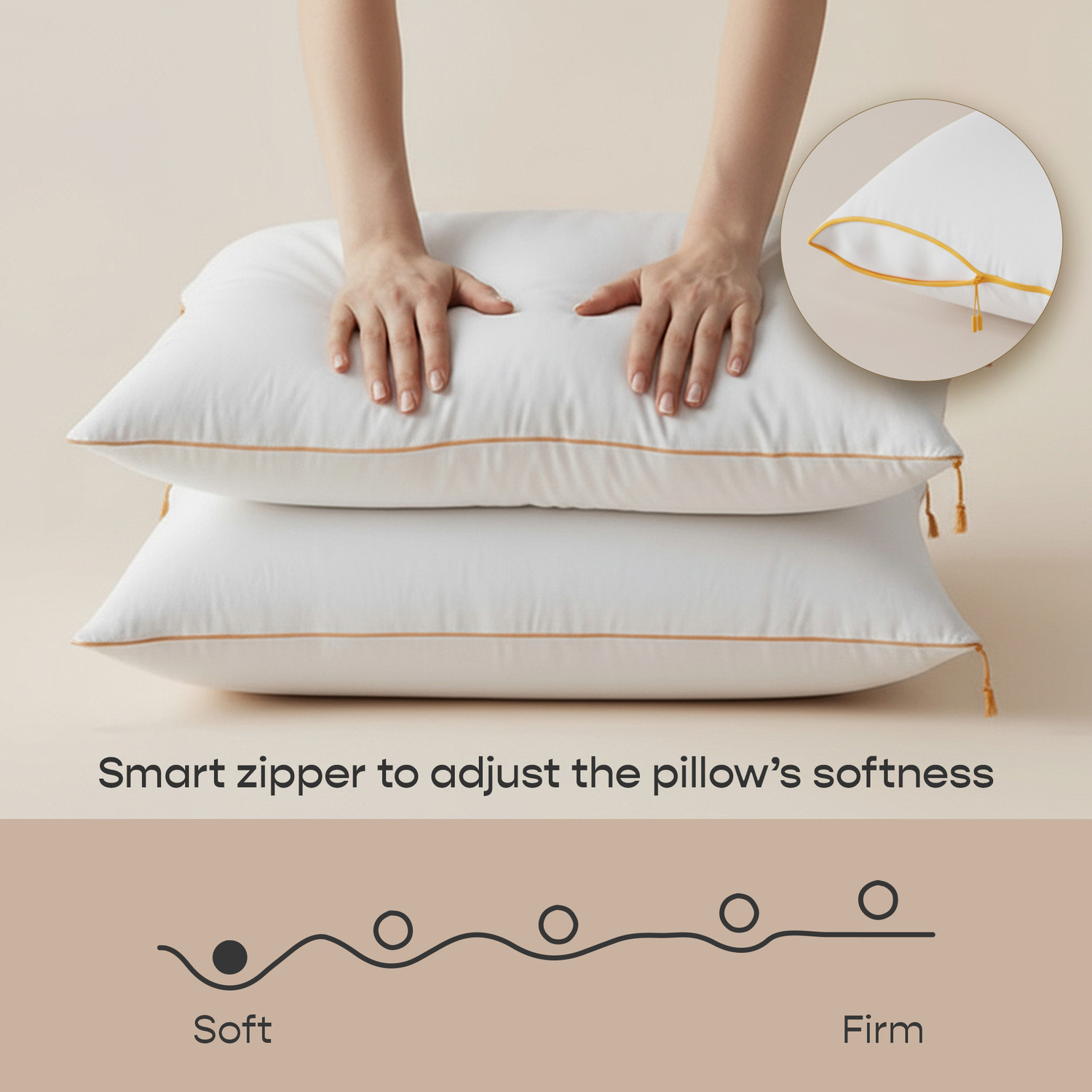 Image of SleepyCat Microfibre Sleeping Pillow Pack of 4 Solid Cloud