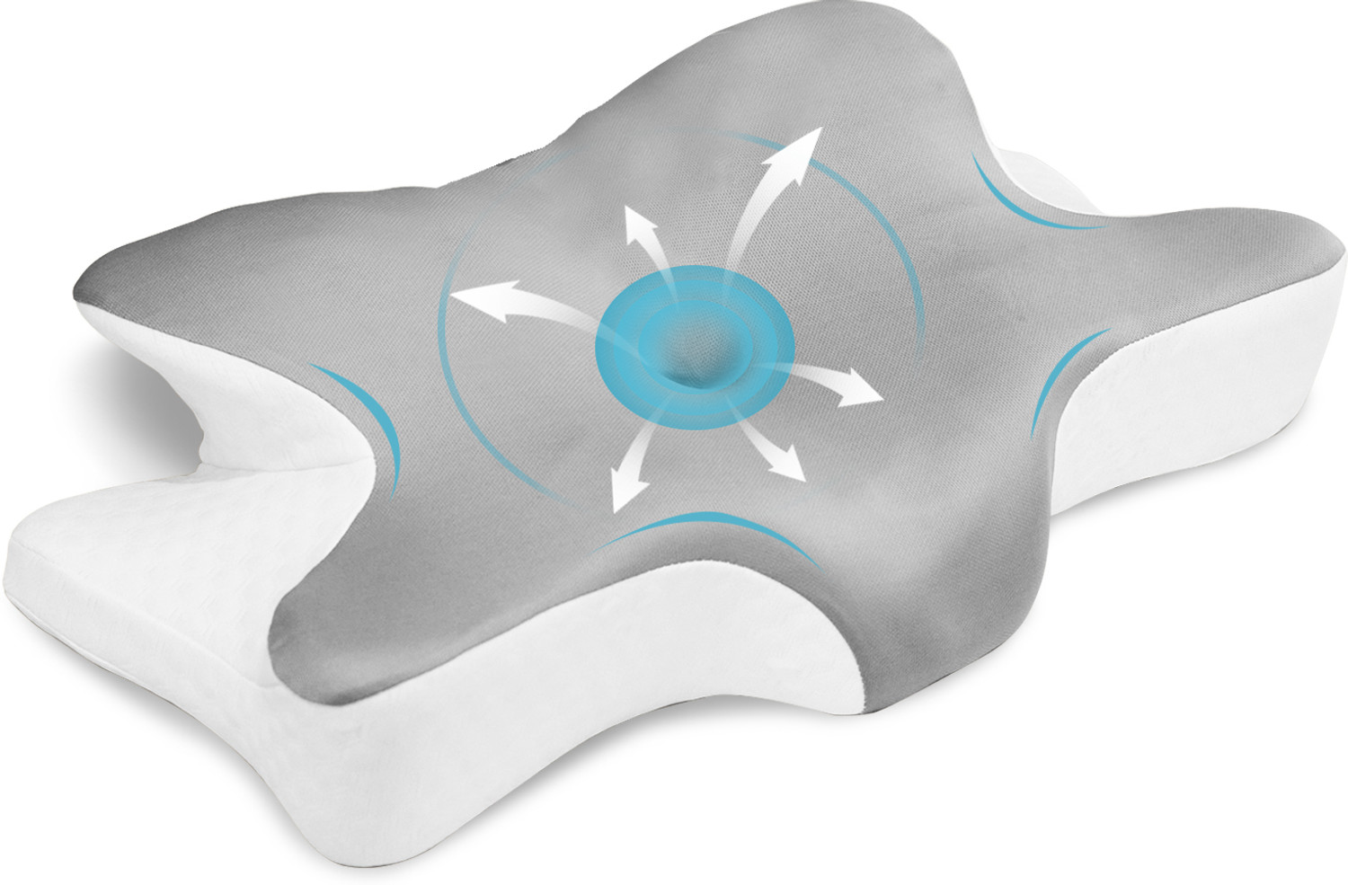Image of WELLGIVER Memory Foam Cervical Pack of 1 Solid Ergonomic Head and Neck Alignment Design For Neck Pain Relief