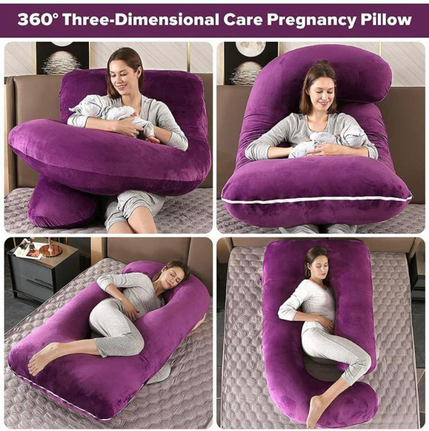 Image of DCM Microfibre Pregnancy Pillow Pack of 1 Solid pregnancy pillow